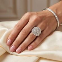 Сребърен пръстен с кристали от Sw® Ocean Crystal Сребърен пръстен с кристали от Sw® Ocean Crystal
