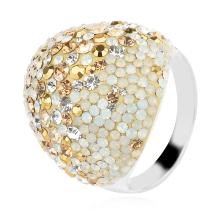 Сребърен пръстен с кристали от Sw® Ocean Bold Rose