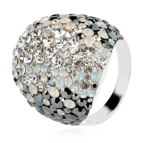 Сребърен пръстен с кристали от Sw® Ocean 