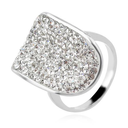 Сребърен пръстен с кристали от Sw® David Crystal