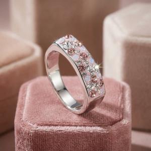 Сребърен пръстен с кристали от Sw® SP638 Marylin