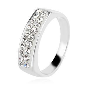 Сребърен пръстен с кристали от Sw® SP638 Crystal