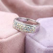 Сребърен пръстен с кристали от Sw® SP638 AB Crystal Сребърен пръстен с кристали от Sw® SP638 AB Crystal