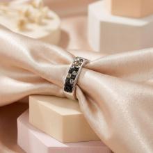 Сребърен пръстен с кристали от Sw® SP638 Black Diamond and Jet Сребърен пръстен с кристали от Sw® SP638 Black Diamond and Jet