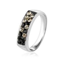 Сребърен пръстен с кристали от Sw® SP638 Black Diamond and Jet Сребърен пръстен с кристали от Sw® SP638 Black Diamond and Jet