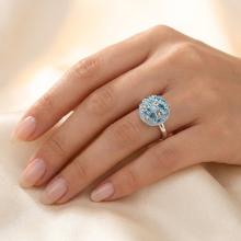 Сребърен пръстен Thomas с кристали от Sw® Deep Blue Сребърен пръстен Thomas с кристали от Sw® Deep Blue