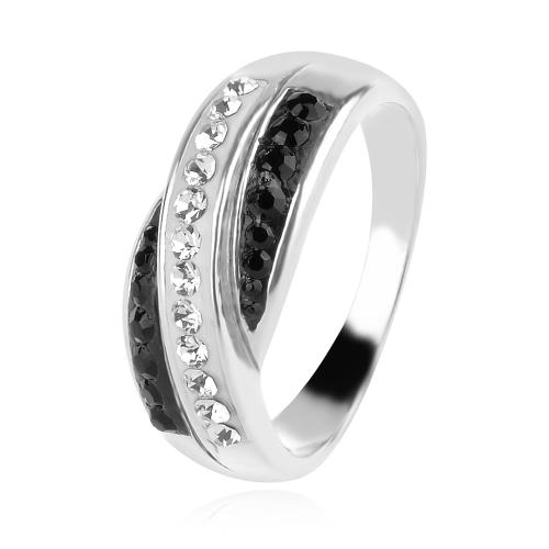 Сребърен пръстен с кристали от Sw® Charles