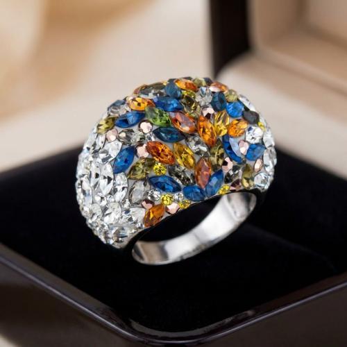 Сребърен Пръстен С Кристали От Sw® SP654 Colorful Drops
