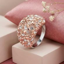 Сребърен Пръстен С Кристали От Sw® SP654 Peach Gold Сребърен Пръстен С Кристали От Sw® SP654 Peach Gold