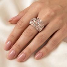 Сребърен Пръстен С Кристали От Sw® SP654 Peach Gold Сребърен Пръстен С Кристали От Sw® SP654 Peach Gold