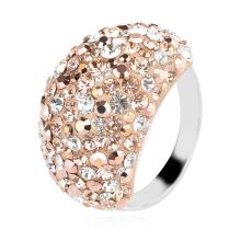 Сребърен Пръстен С Кристали От Sw® SP654 Peach Gold Сребърен Пръстен С Кристали От Sw® SP654 Peach Gold