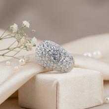 Сребърен пръстен с кристали от Sw® SP654 Silver Shade Сребърен пръстен с кристали от Sw® SP654 Silver Shade