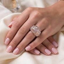 Сребърен пръстен с кристали от Sw®  SP654 Chrome and Rose Gold