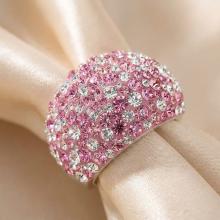 Сребърен пръстен Allison с кристали от Sw®  Rose Shade