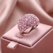 Сребърен пръстен Allison с кристали от Sw®  Rose Shade