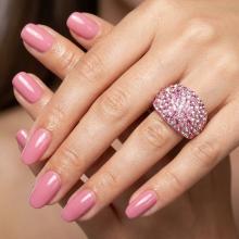 Сребърен пръстен Allison с кристали от Sw®  Rose Shade