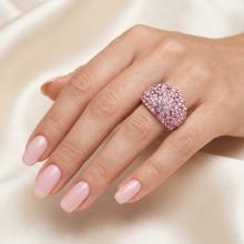 Сребърен пръстен Allison с кристали от Sw®  Rose Shade