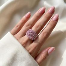 Сребърен пръстен Allison с кристали от Sw®  Rose Shade