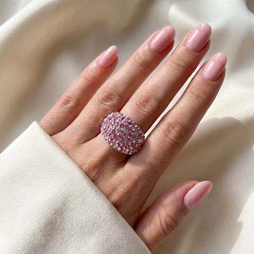 Сребърен пръстен Allison с кристали от Sw® Rose Shade