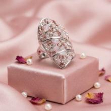 Сребърен пръстен Ветрило с кристали от Sw® Marilyn