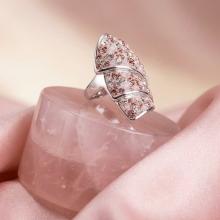 Сребърен пръстен Ветрило с кристали от Sw® Marilyn