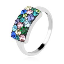 Сребърен пръстен с кристали от Sw® SP659 Multicolor Сребърен пръстен с кристали от Sw® SP659 Multicolor