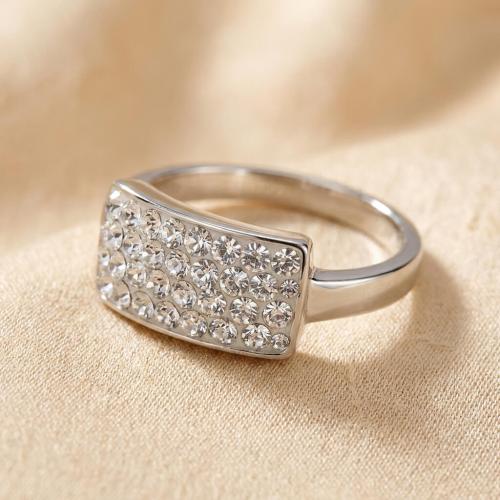 Сребърен пръстен с кристали от Sw® SP659 Crystal