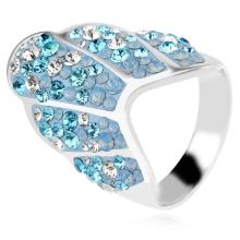 Сребърен пръстен с кристали от Sw® SP665 Deep Blue Сребърен пръстен с кристали от Sw® SP665 Deep Blue