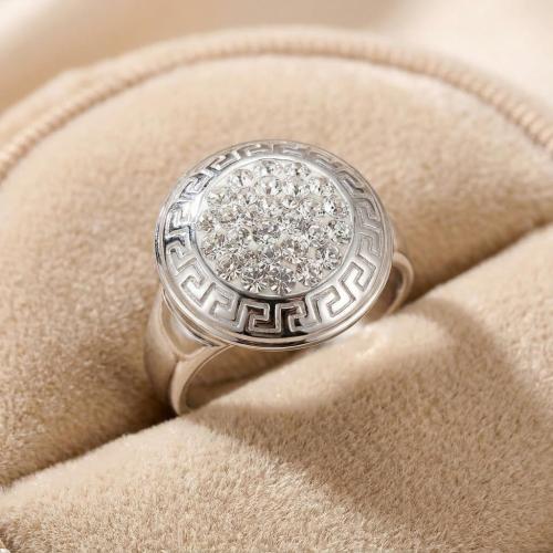 Сребърен пръстен с кристали от Sw® SP667 Crystal