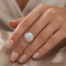 Сребърен пръстен с кристали от Sw® SP667 Crystal Сребърен пръстен с кристали от Sw® SP667 Crystal