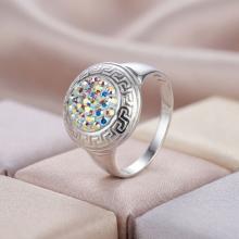 Сребърен пръстен с кристали от Sw® SP667 AB Crystal Сребърен пръстен с кристали от Sw® SP667 AB Crystal