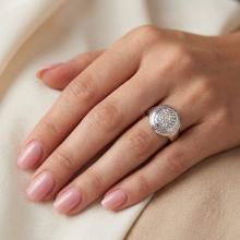 Сребърен пръстен с кристали от Sw® SP667 AB Crystal Сребърен пръстен с кристали от Sw® SP667 AB Crystal