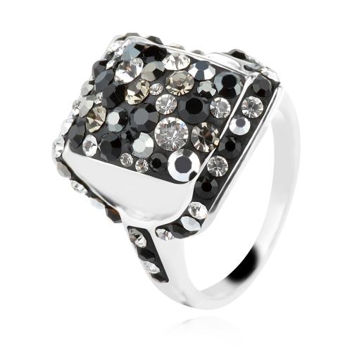 Сребърен пръстен с кристали от Sw® SP687 Late Night