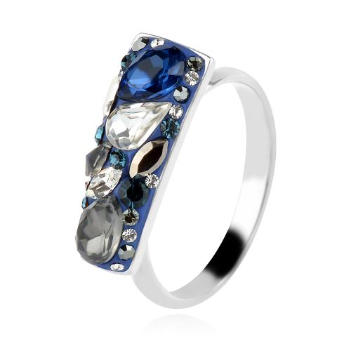 Сребърен пръстен с кристали от Sw®  SP699 Royal