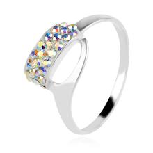 Сребърен пръстен с кристали от Sw® SP702 Crystal