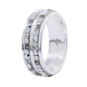 Silver ring with Crystals From Sw® SP707 Silver Shade