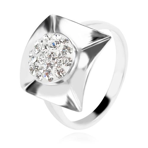 Сребърен пръстен с кристали от Sw® SP713 Crystal