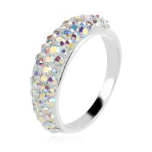 Сребърен пръстен с кристали от Sw® Cynthia Blush Rose
