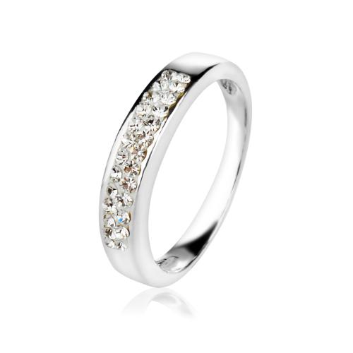 Сребърен пръстен с кристали от Sw® SP720