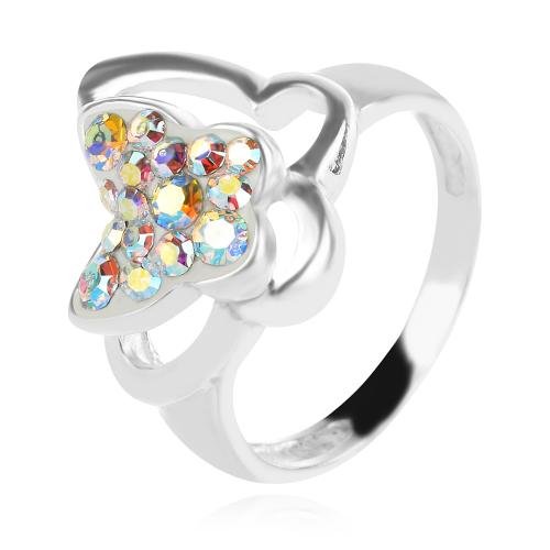 Сребърен Пръстен Пеперуда С Кристали От Sw® AB Crystal
