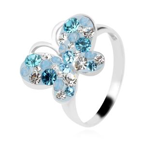 Сребърен Пръстен С Кристали От Sw® SP727 Deep Blue