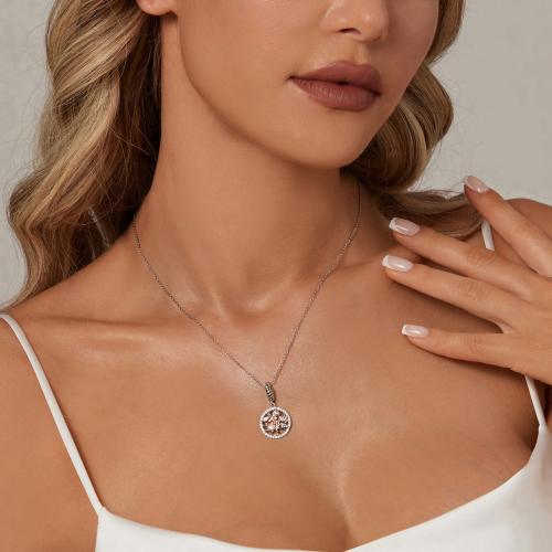 Сребърен Талисман Дървото на живота с циркони