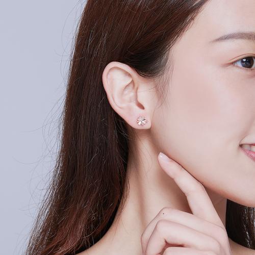 Сребърни обеци Детелина