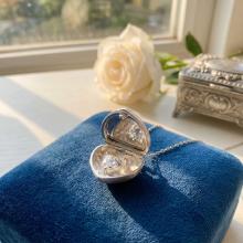 Отварящо се сребърно колие сърце Отварящо се сребърно колие сърце