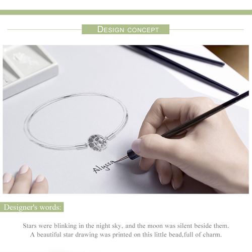 Твърда сребърна гривна за талисмани