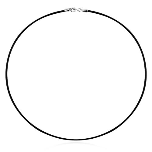 Силиконова верижка със сребърна закопчалка