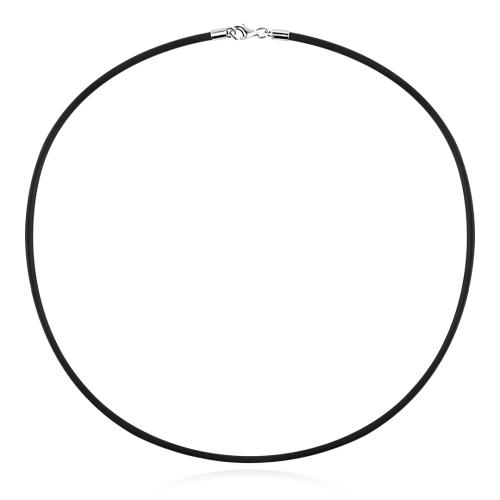 Силиконова верижка със сребърна закопчалка