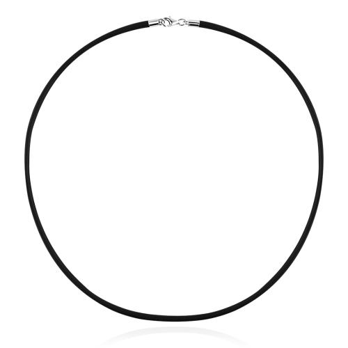 Силиконова верижка със сребърна закопчалка