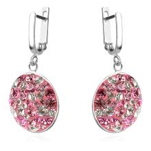Сребърен комплект колие и обеци с кристали от Sw® SK5033 Rose Shade