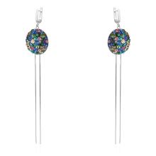 Сребърен комплект колие и обеци с кристали от Sw® SK503 Multicolor